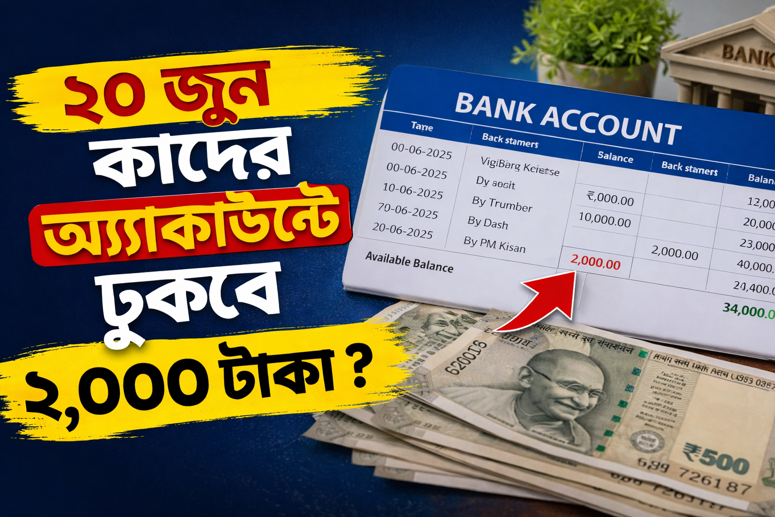 ২০ জুন অ্যাকাউন্টে আসবে ২,০০০ টাকা, আগে দেখে নিন আপনার নাম তালিকায় আছে কি না